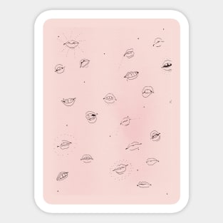 Pink lips Sticker